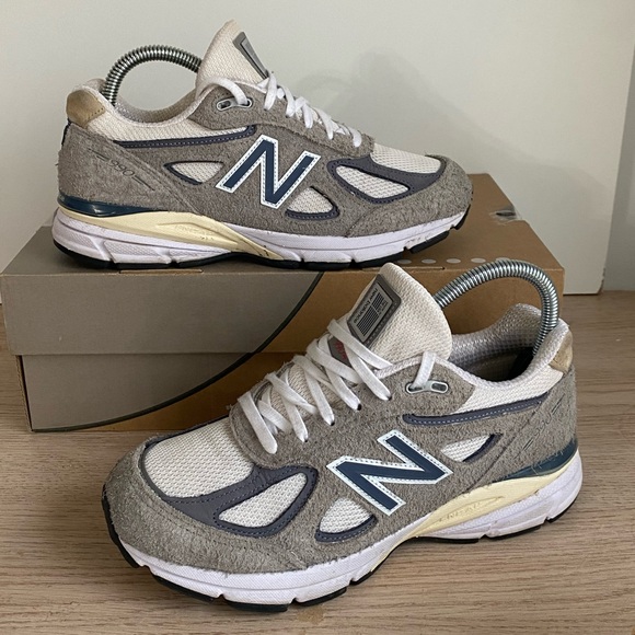 New Balance X Teddy Santis 990 v4 Made In USA Grey Suede - SZ 5.5 M- 7 W